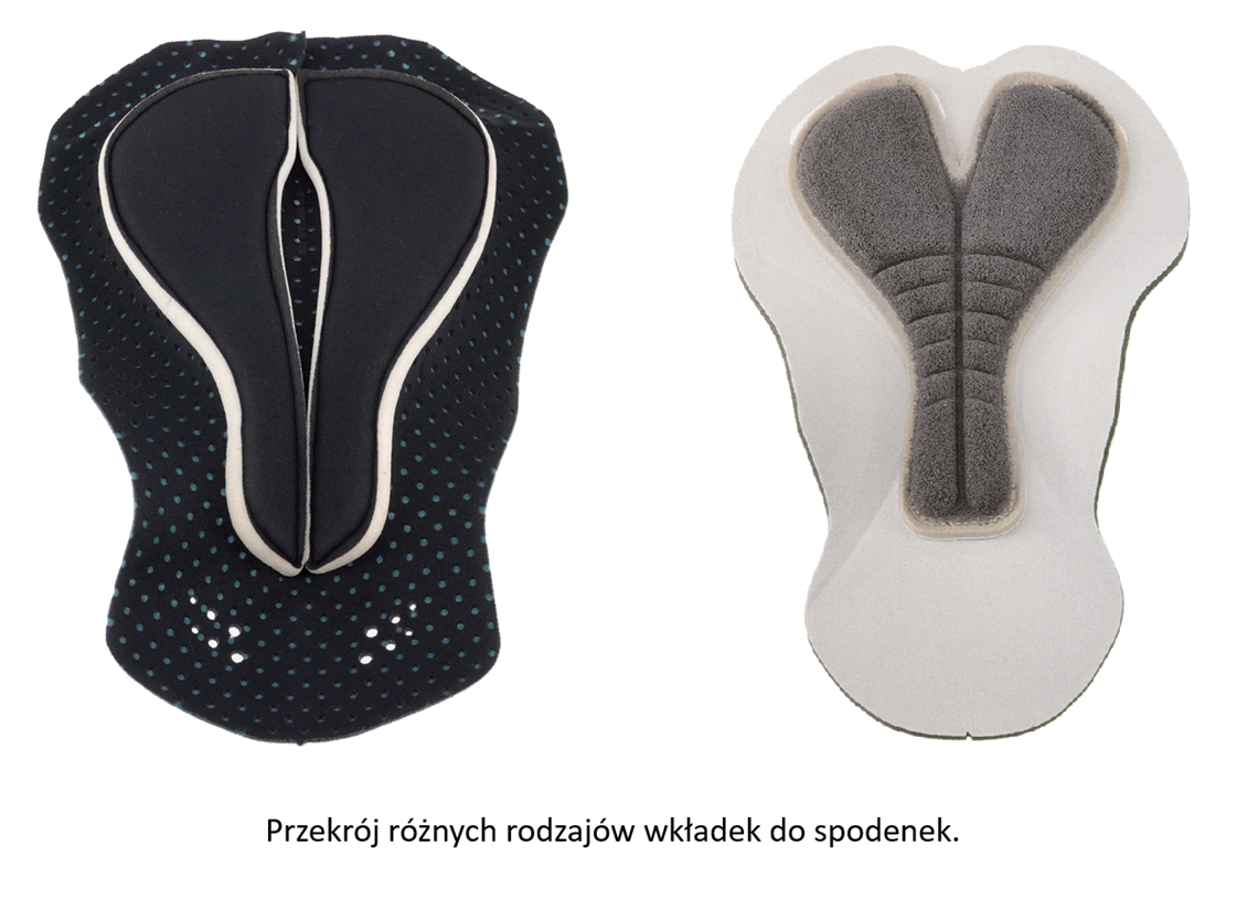 porównanie męskich i damskich wkładek do spodenek kolarskich.