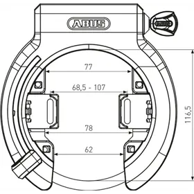 Blokada tylnego koła ABUS Granit X-Plus 6950M + ST 5950