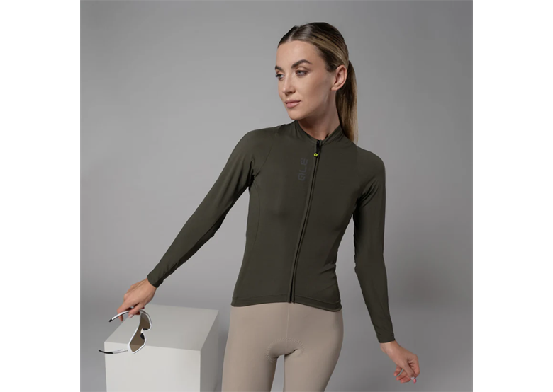 Koszulka damska z długim rękawem ALE CYCLING Color Block 