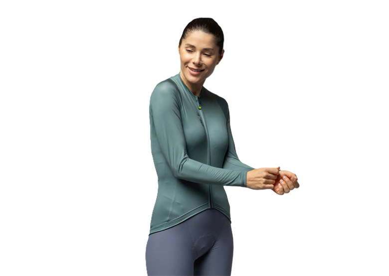 Koszulka damska z długim rękawem ALE CYCLING Color Block 