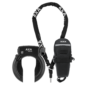 Blokada tylnego koła AXA Defender + RLC Plug In Cable + torba