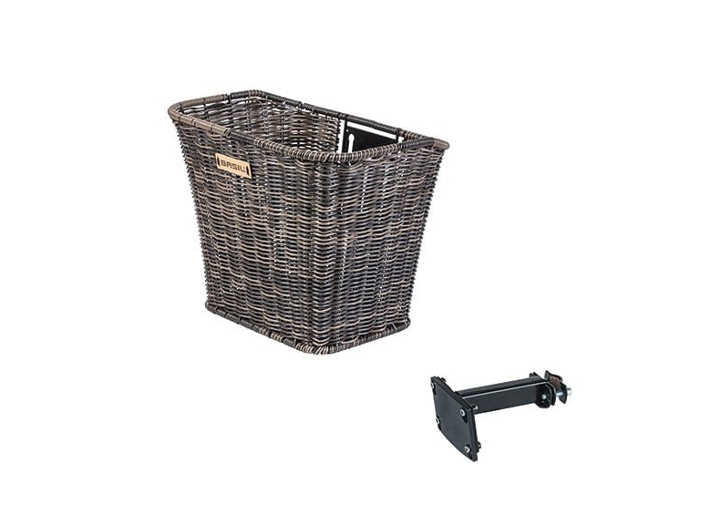Kosz rowerowy na kierownicę BASIL Bremen Rattan Look + FM