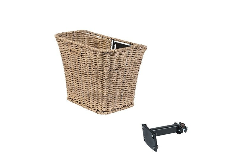 Kosz rowerowy na kierownicę BASIL Bremen Rattan Look + FM