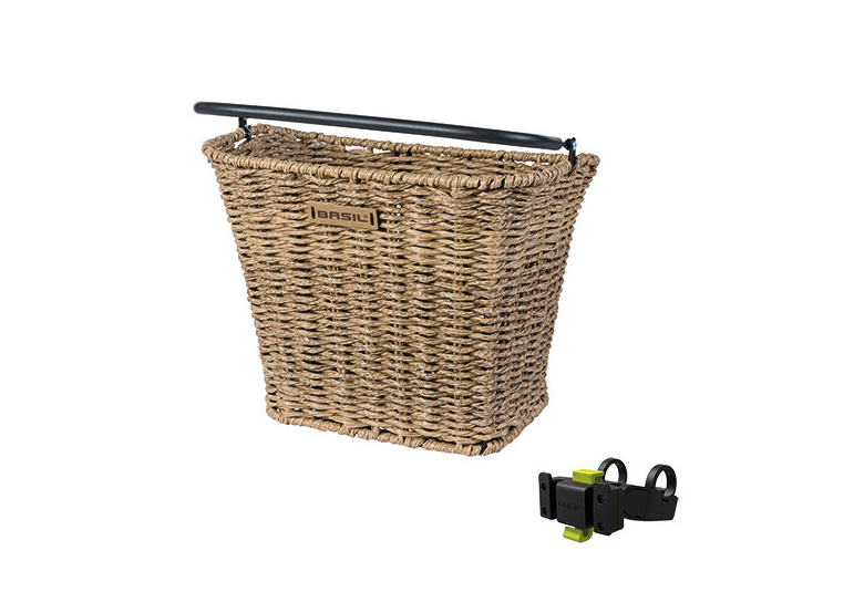 Kosz rowerowy na kierownicę BASIL Bremen Rattan Look KF + KF Handlebar Holder