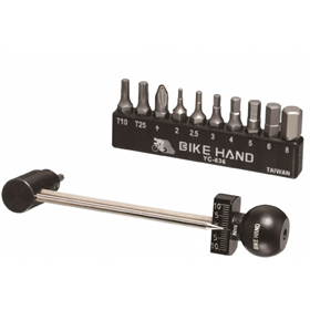 Klucz dynamometryczny z zestawem końcówek BIKE HAND YC-636