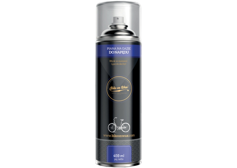 Odtłuszczacz BIKE ON WAX Piana na Gazie do Napędu aerozol 400 ml