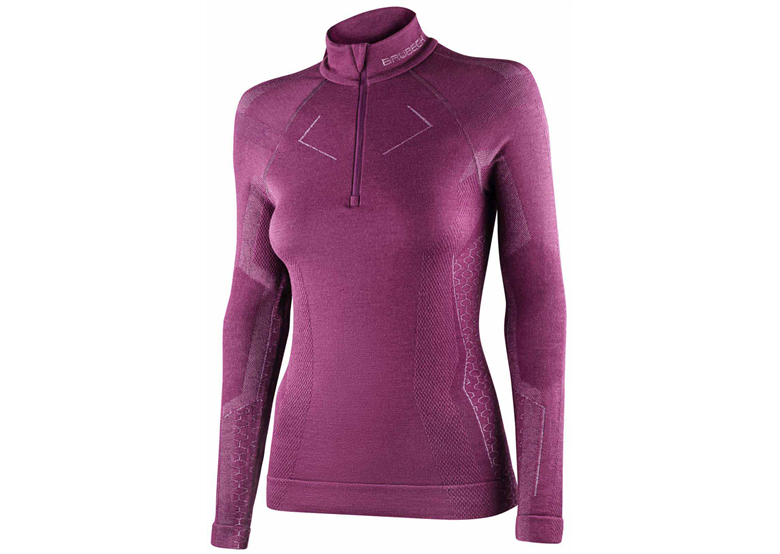 Podkoszulek damski z długim rękawem BRUBECK Extreme Merino Zip