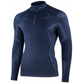 Podkoszulek męski z długim rękawem BRUBECK Extreme Merino Zip