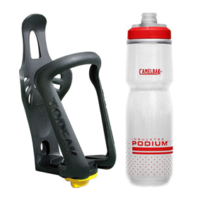 Bidon CAMELBAK Podium Chill + Koszyk na bidon TOPEAK Modula Cage EX