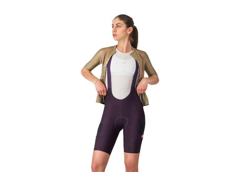 Spodenki rowerowe damskie z wkładką CASTELLI Unlimited Cargo W