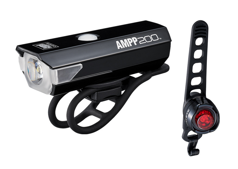 Zestaw lampek rowerowych CATEYE AMPP 200 HL-EL042RC / ORB TL-LD160