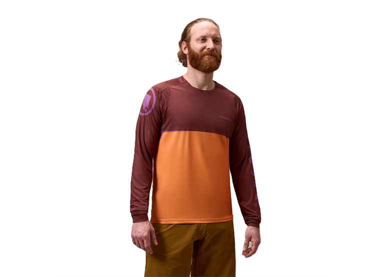 Koszulka rowerowa z długim rękawem ENDURA Core Printed