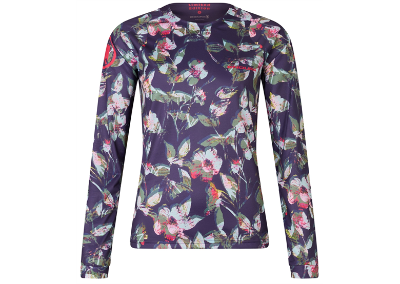 Koszulka rowerowa damska z długim rękawem ENDURA Floral LTD Printed