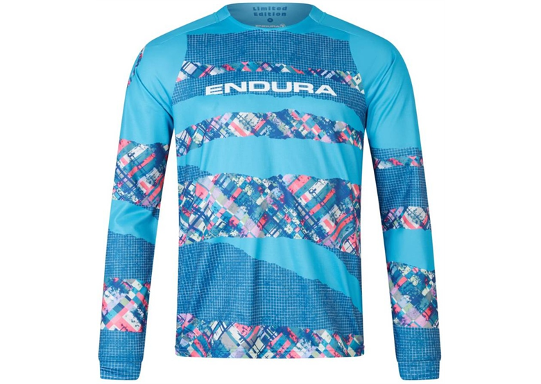 Koszulka rowerowa z długim rękawem ENDURA Patchwork LTD Printed