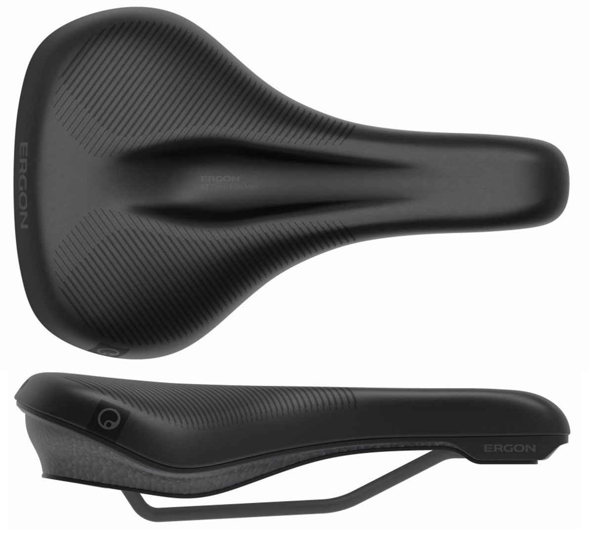 Selle De Vélo Ergon ST Core Evo Pour Hommes - Confort Longue Distance - Noyau Amortissant 3D - Taille S/M Ou M/L - 12