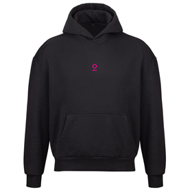 Bluza EROE 500g Heavy Duty Boxie Hoodie Black (Logo)