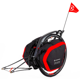 Przyczepka bagażowa EXTRAWHEEL Brave 28' + Sakwy Nomad 60 L