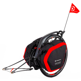 Przyczepka bagażowa EXTRAWHEEL Brave 28' + Sakwy Nomad Premium 60 L