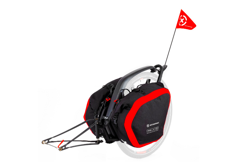 Przyczepka bagażowa EXTRAWHEEL Brave bez koła + Sakwy Nomad 60L