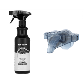 Przyrząd do czyszczenia łańcucha EYEN Tornado + Odtłuszczacz EYEN Degreaser