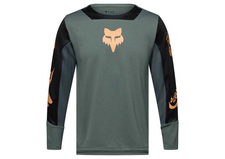 Koszulka rowerowa z długim rękawem dziecięca FOX Defend Creation