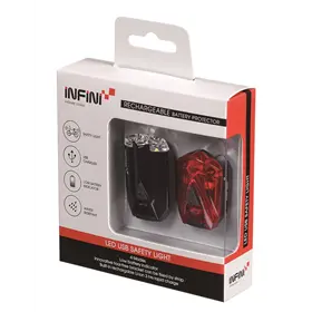 Zestaw lampek rowerowych INFINI Lava 260 Set