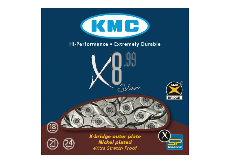 Łańcuch KMC X8 Silver