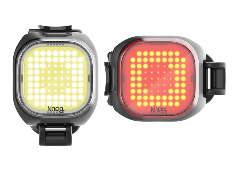 Zestaw lampek rowerowych KNOG Blinder Mini Square Twinpack