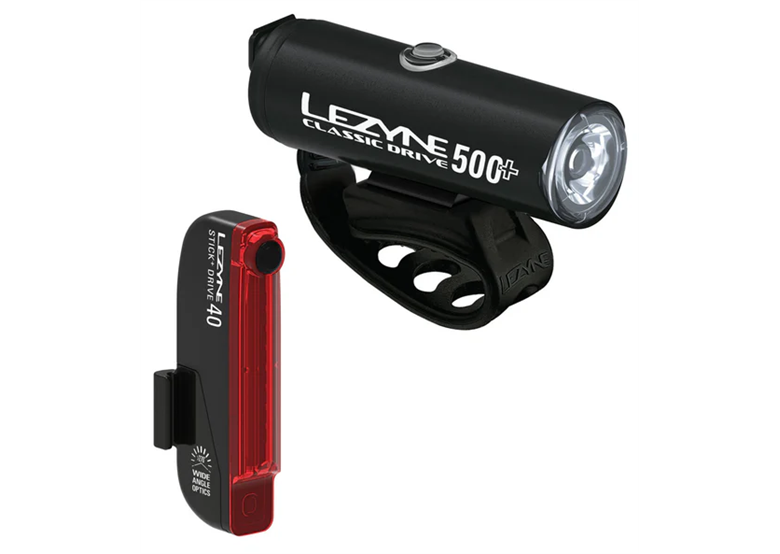 Zestaw lampek rowerowych LEZYNE Classic Drive 500+ / Stick+ Drive