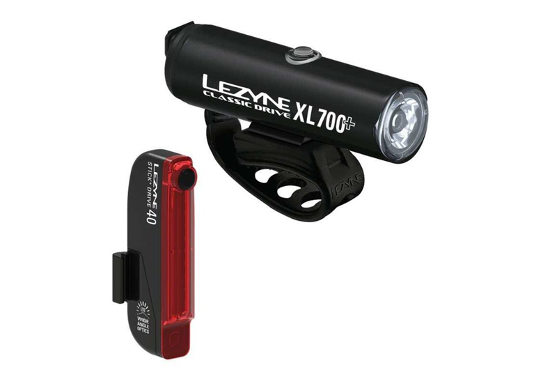 Zestaw lampek rowerowych LEZYNE Classic Drive XL 700+ / Stick+ Drive