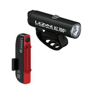 Zestaw lampek rowerowych LEZYNE Classic Drive XL 700+ / Stick+ Drive 30