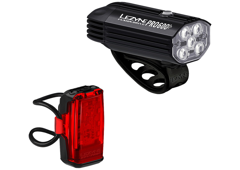 Zestaw lampek rowerowych LEZYNE Fusion Drive Pro 600+ / KTV Drive Pro+