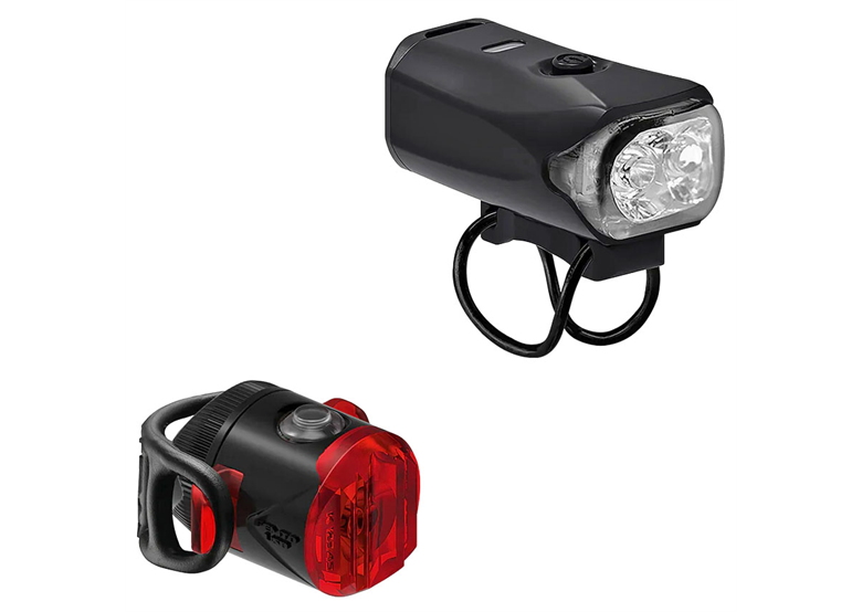 Zestaw lampek rowerowych LEZYNE KTV Drive Pro 300+ / Femto USB C