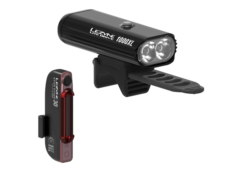 Zestaw lampek rowerowych LEZYNE Lite Drive 1000XL / Stick Drive