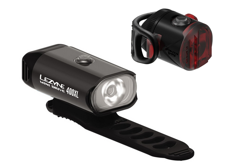 Zestaw lampek rowerowych LEZYNE Mini Drive 400 / Femto Drive USB
