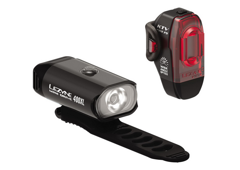 Zestaw lampek rowerowych LEZYNE Mini Drive 400 / KTV Pro