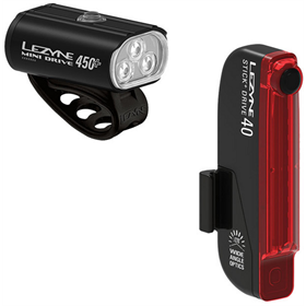 Zestaw lampek rowerowych LEZYNE Mini Drive 450+ / Stick+ Drive