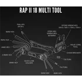 Multitool LEZYNE Rap II 18