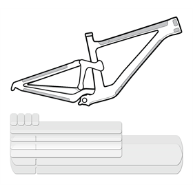 Naklejki ochronne na ramę LIZARD SKINS CLEAR Protective Frame Wrap Frame Kit