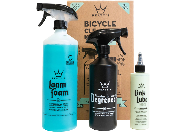 Zestaw do czyszczenia roweru PEATY'S Wash Degrease Lubricate Dry Starter Pack