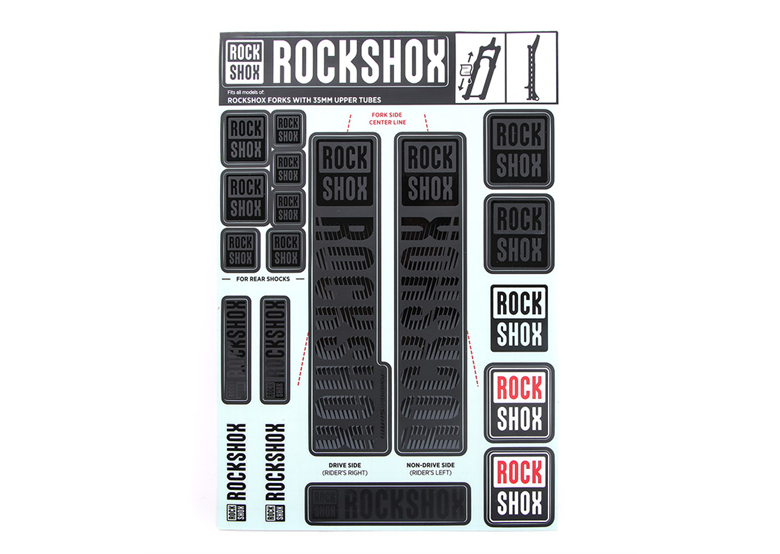 Naklejki na amortyzator ROCK SHOX Pike/Lyrik/Yari/Domain/Revelation