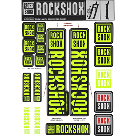 Naklejki na amortyzator ROCK SHOX Pike/Lyrik/Yari/Domain/Revelation