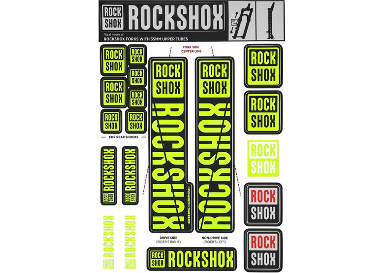 Naklejki na amortyzator ROCK SHOX Pike/Lyrik/Yari/Domain/Revelation