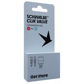 Zestaw do konwersji SCHWALBE Clik Valve SV-SCV + adapter do pompki