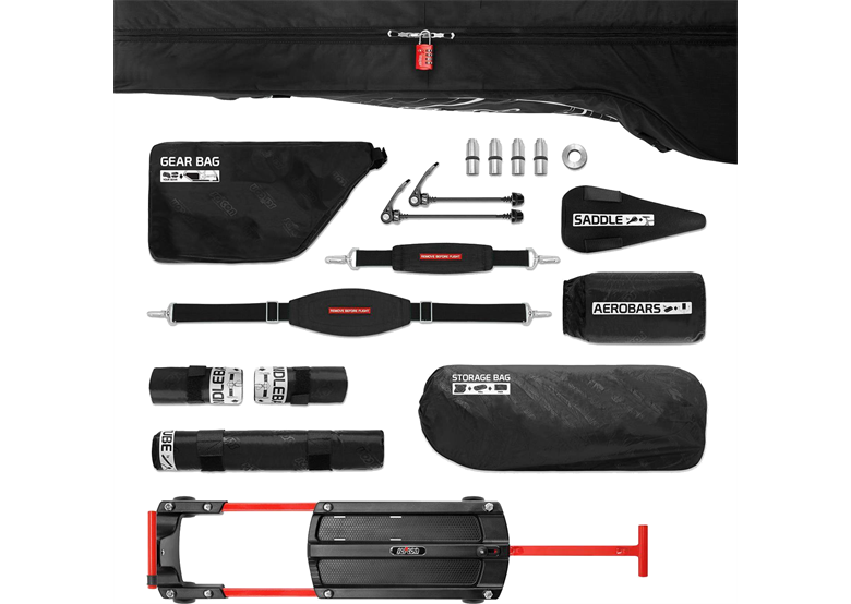 Sci Con Wheels + Screws for AeroComfort - Red - Scicon Aerocomfort 2.0 Or Ultralight 53 Bike Bag