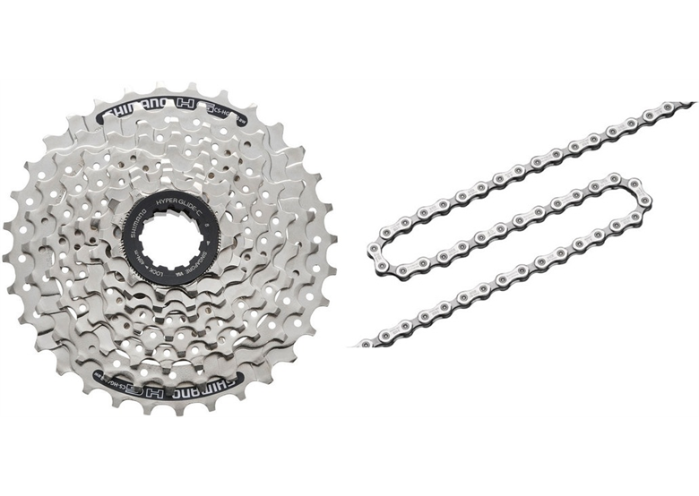 Zestaw kaseta z łańcuchcem SHIMANO CS-HG41 + CN-HG40