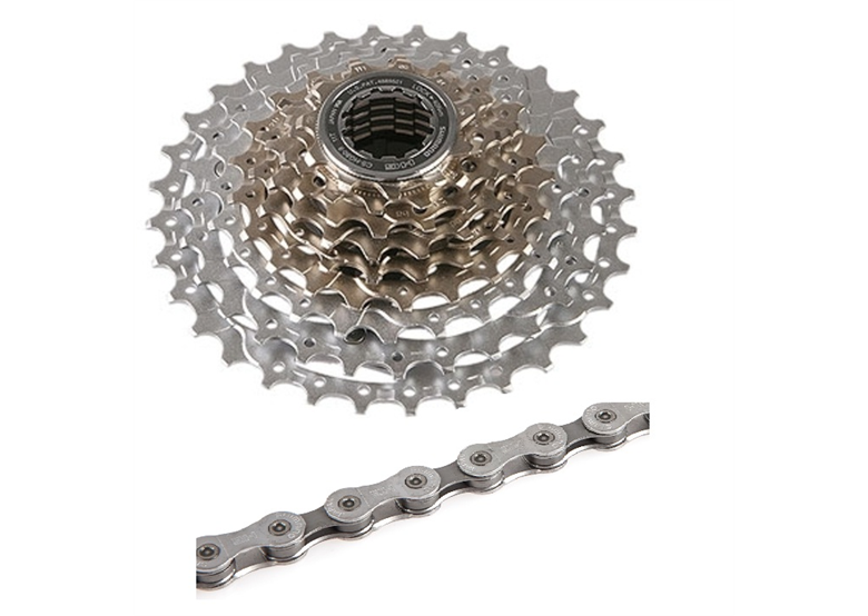 Zestaw kaseta z łańcuchcem SHIMANO CS-HG80 + CN-HG93
