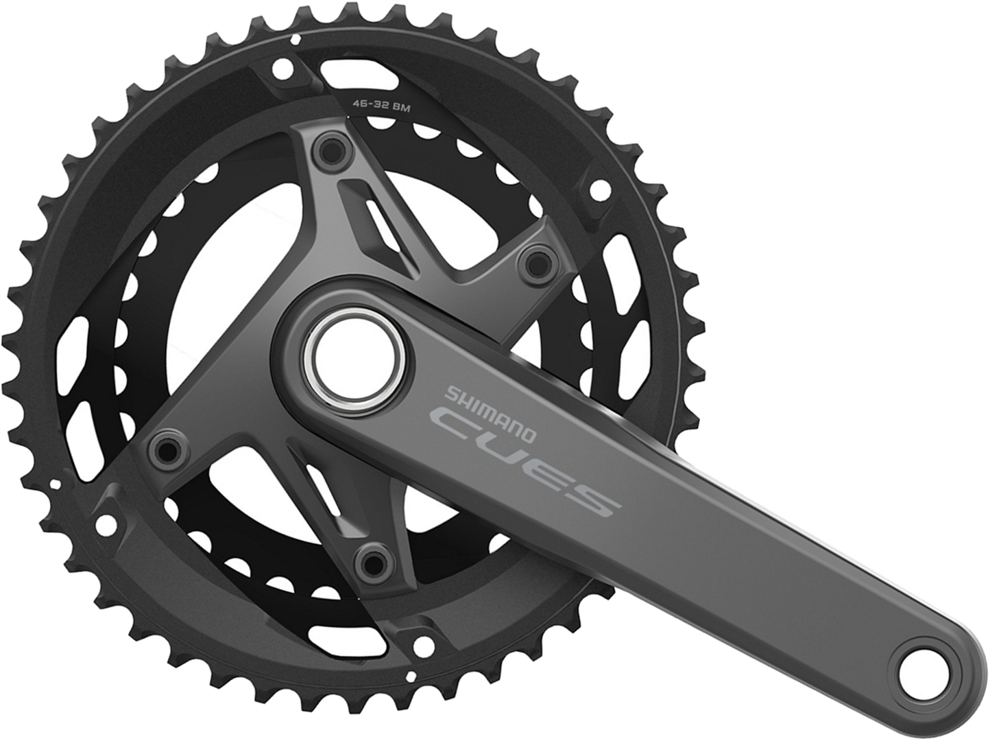 Nuovo Pacco Pignoni Anteriore Shimano FC-U6010, 2 Velocità, 170mm, 46-32 Denti, Per 11 Velocità