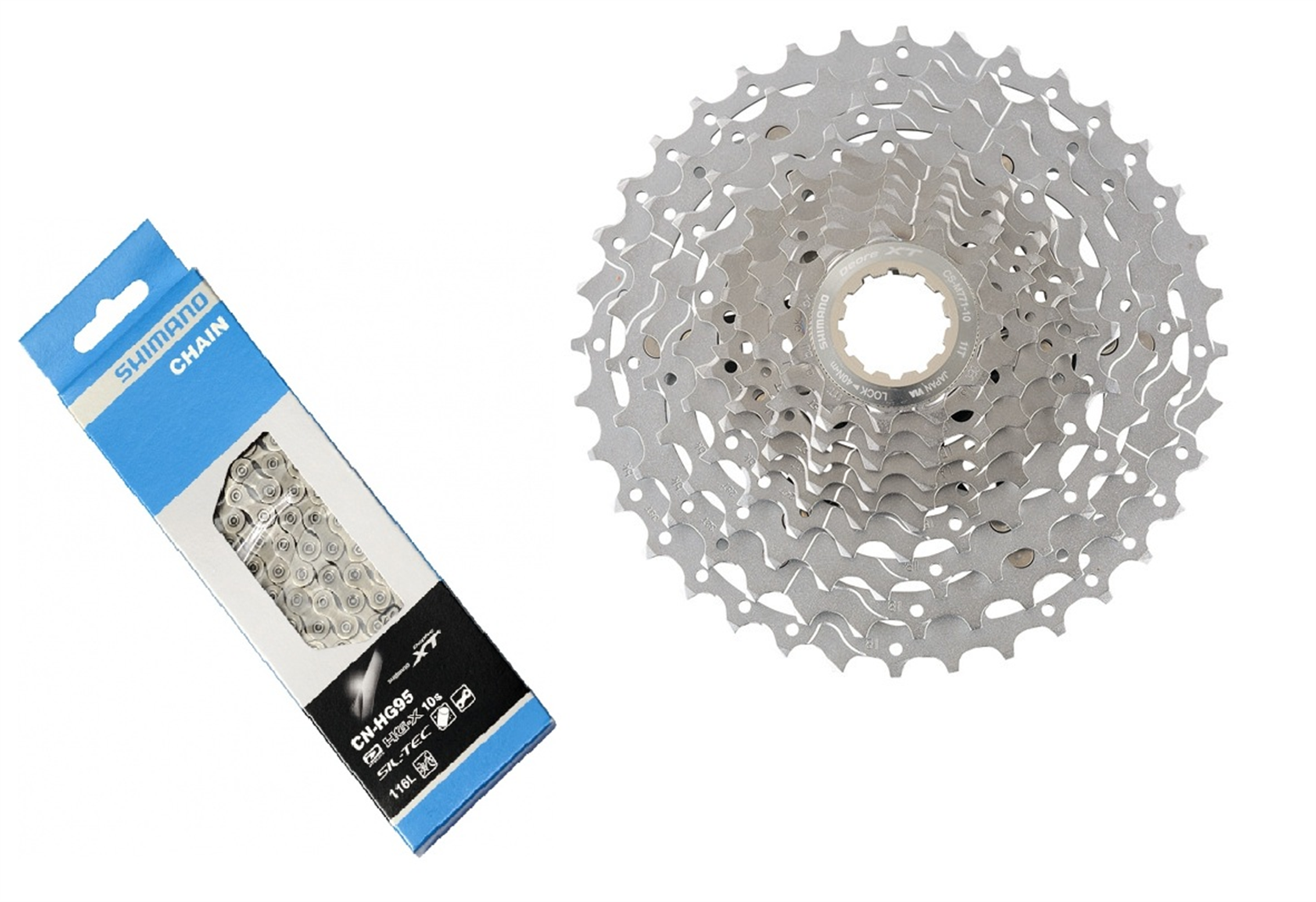 Zestaw kaseta z łańcuchcem SHIMANO Deore XT CS-M771 + CN