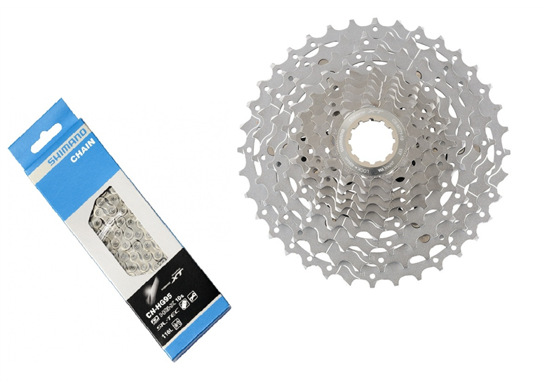 Zestaw kaseta z łańcuchcem SHIMANO Deore XT CS-M771 + CN-HG95